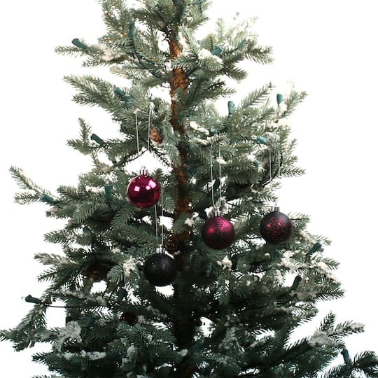 6 Pack 45mm Black Spiderweb Shatterproof Ball Ornaments by Ashland®